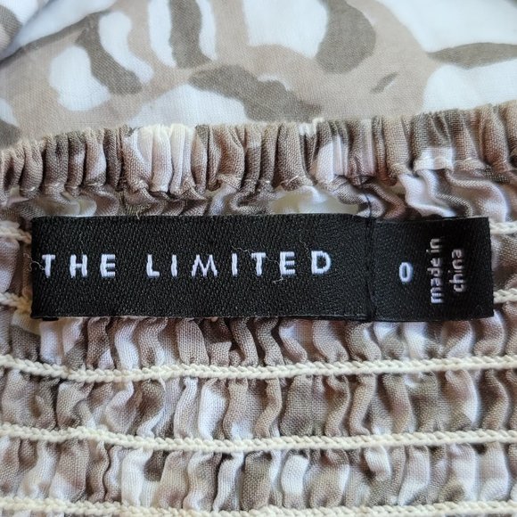 THE LIMITED Mocha White Halter Maxi Dress 0 - Picture 4 of 4